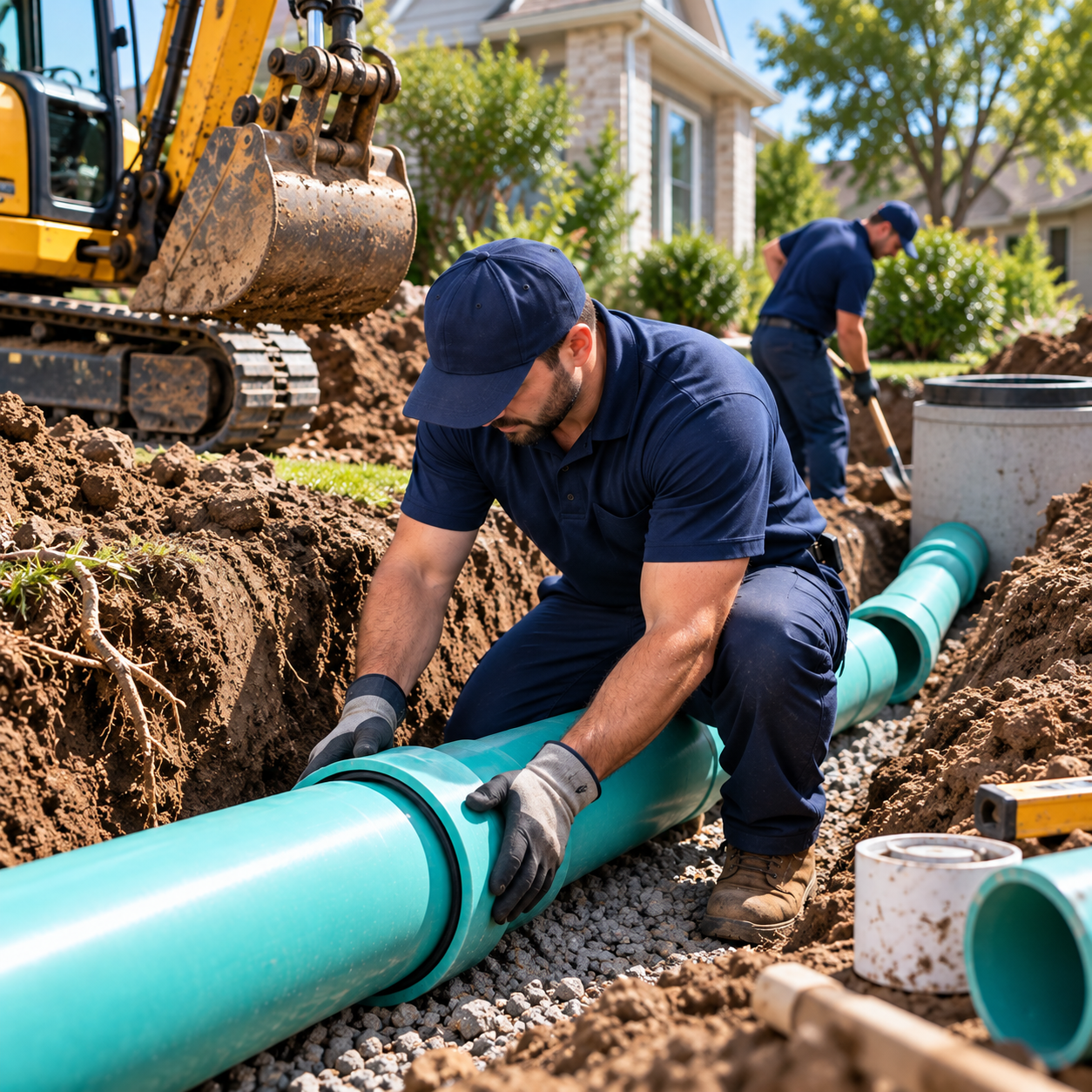 Full sewer line replacement project restoring critical outbound drainage