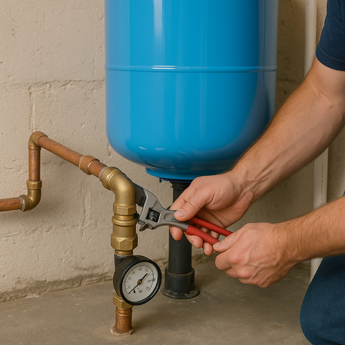 pressure tank installation