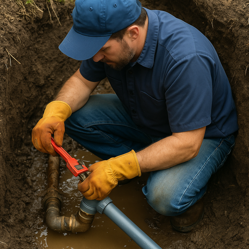 underground and yard line repairs